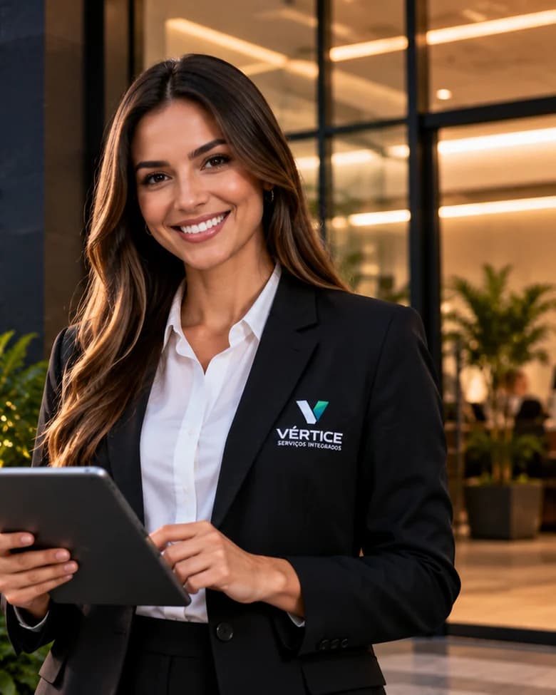 Especialista comercial da Vértice pronta para atender empresas